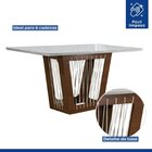 Conjunto Sala De Jantar Mesa Cuenca Tampo Vidro/mdf Com 6 Cad