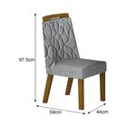 Conjunto Sala De Jantar Mesa Dacota 6 Cadeiras Dacota Freijo/