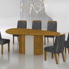 Conjunto Sala De Jantar Mesa Dacota 6 Cadeiras Dacota Freijo/