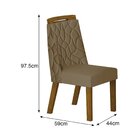 Conjunto Sala De Jantar Mesa Dacota 6 Cadeiras Dacota Freijo/