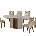 Conjunto Sala De Jantar Mesa Dacota 6 Cadeiras Dacota Freijo/