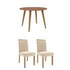 Conjunto Sala De Jantar Mesa Dani Com 4 Cadeira Em Mdf Claric