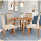 Conjunto Sala De Jantar Mesa Dani Com 4 Cadeira Em Mdf Claric