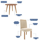 Conjunto Sala De Jantar Mesa Dani Com 4 Cadeira Em Mdf Claric