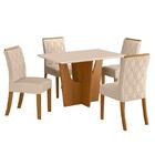 Conjunto Sala De Jantar Mesa Danielly E 4 Cadeiras Melissa