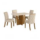 Conjunto Sala De Jantar Mesa Danielly E 4 Cadeiras Melissa