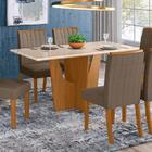 Conjunto Sala De Jantar Mesa Danielly E 6 Cadeiras Méri