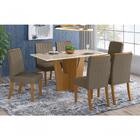 Conjunto Sala De Jantar Mesa Danielly E 6 Cadeiras Méri