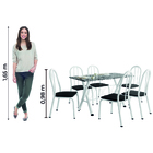 Conjunto Sala De Jantar Mesa Deise Com 6 Cadeiras Diva 1,40m
