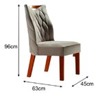 Conjunto Sala De Jantar Mesa Deli 180x90cm Tampo Vidro/mdf Co