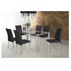 Conjunto Sala De Jantar Mesa Diana 6 Cadeiras Viana Espresso