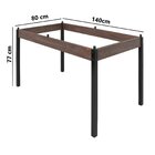 Conjunto Sala De Jantar Mesa Dubai 140x80cm Tampo Vidro Com 6