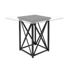 Conjunto Sala De Jantar Mesa Dubai 90x90cm Tampo Vidro Com 4