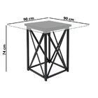 Conjunto Sala De Jantar Mesa Dubai 90x90cm Tampo Vidro Com 4