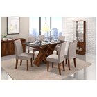 Conjunto Sala De Jantar Mesa Duomo E 6 Cadeiras Olimpia Dj Mó