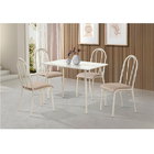 Conjunto Sala De Jantar Mesa E 04 Cadeiras Flora Chocolate/of