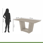 Conjunto Sala De Jantar Mesa E 06 Cadeiras Apogeu Off White/a