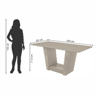 Conjunto Sala De Jantar Mesa E 06 Cadeiras Apogeu Off White/a