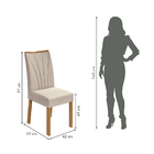 Conjunto Sala De Jantar Mesa E 06 Cadeiras Apogeu Off White/a