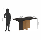 Conjunto Sala De Jantar Mesa E 06 Cadeiras Astrid Amêndoa Cle
