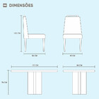 Conjunto Sala De Jantar Mesa E 4 Cadeiras Jade Móveis Mix