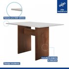 Conjunto Sala De Jantar Mesa E 4 Cadeiras Júlia  Chocolate/of