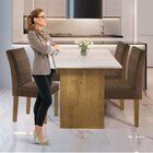 Conjunto Sala De Jantar Mesa E 4 Cadeiras Júlia  Ypê/off Whit