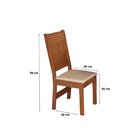 Conjunto Sala De Jantar Mesa E 4 Cadeiras Mariah Naturalle