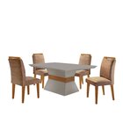 Conjunto Sala De Jantar Mesa E 4 Cadeiras Santorini Yescasa A