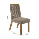 Conjunto Sala De Jantar Mesa E 6 Cadeiras Açaí Yescasa Canela