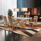 Conjunto Sala De Jantar Mesa E 6 Cadeiras Amanda Espresso Móv