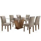 Conjunto Sala De Jantar Mesa E 6 Cadeiras Classic Cel Móveis