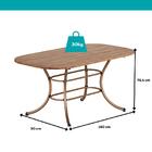 Conjunto Sala De Jantar Mesa E 6 Cadeiras Fênix Carraro Rose