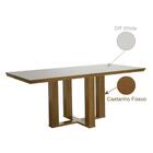 Conjunto Sala De Jantar Mesa E 6 Cadeiras Off White Bege