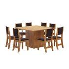 Conjunto Sala De Jantar Mesa E 8 Cadeiras Acord E Sol Mel/vel