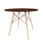 Conjunto Sala De Jantar Mesa Eames Dsw Redonda 70cm Com 2 Cad
