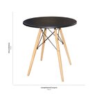 Conjunto Sala De Jantar Mesa Eames Dsw Redonda 70cm Com 4 Cad