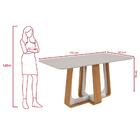 Conjunto Sala De Jantar Mesa Easy Pop 170x90cm Tampo Vidro/md