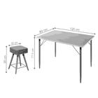 Conjunto Sala De Jantar Mesa Ébano C/ 4 Bancos Baixo Cardan