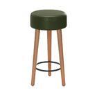 Conjunto Sala De Jantar Mesa Ébano C/ 4 Bancos Retrô Verde