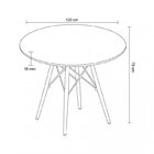 Conjunto Sala De Jantar Mesa Eiffel Redonda 120cm Tampo Mdf C