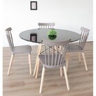 Conjunto Sala De Jantar Mesa Eiffel Redonda 120cm Tampo Mdf C