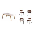 Conjunto Sala De Jantar Mesa Elegance Candian Com 4 Cadeiras