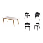 Conjunto Sala De Jantar Mesa Elegance Candian Com 4 Cadeiras