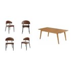 Conjunto Sala De Jantar Mesa Elegance Com 4 Cadeiras Bless Ma