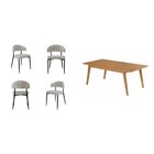 Conjunto Sala De Jantar Mesa Elegance Com 4 Cadeiras Bless Ma