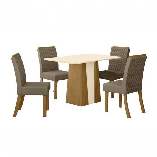 Conjunto Sala De Jantar Mesa Elisa 4 Cad Rita