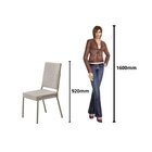 Conjunto Sala De Jantar Mesa Em Mdf Com Vidro 4 Cadeiras Mosc