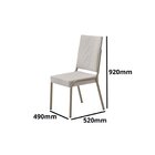 Conjunto Sala De Jantar Mesa Em Mdf Com Vidro 4 Cadeiras Mosc