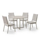 Conjunto Sala De Jantar Mesa Em Mdf Com Vidro 4 Cadeiras Mosc